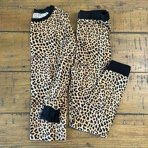 Little Sleepies: Classic Leopard. Size 7/8 Long Sleeve. Two Piece Pants Set.